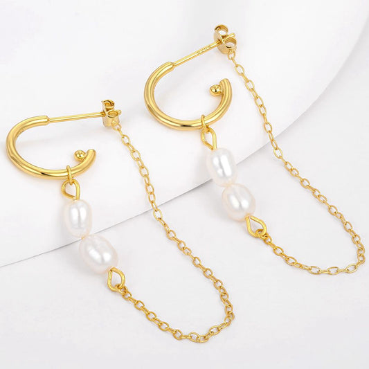 Pendientes de Aleación Bañado en Oro