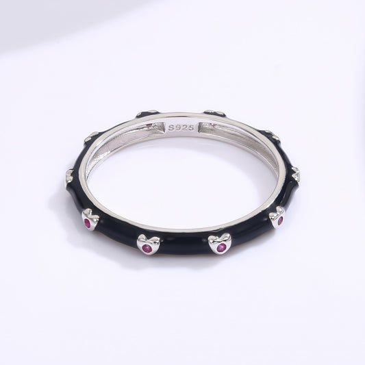 Anillo de Aleación Bañado en Oro con Cristal Emporia® Blanco