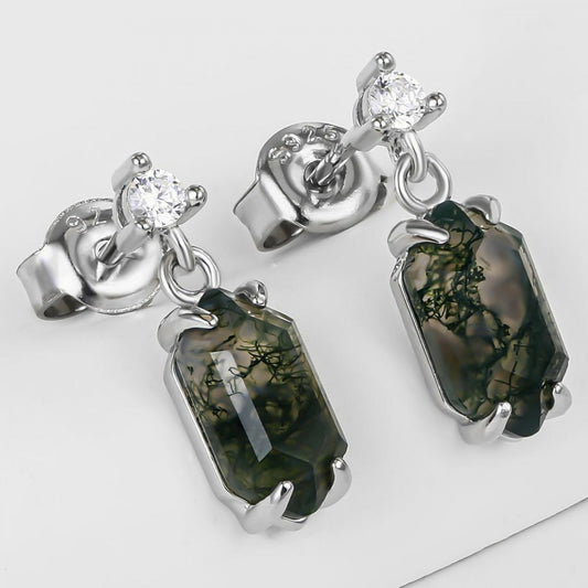 Pendientes de Aleación Bañado en Oro con Cristal Emporia® Negro