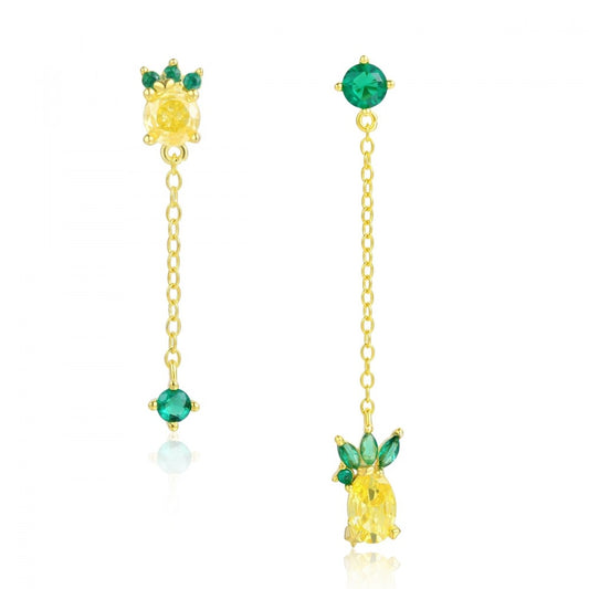 Pendientes de Aleación Bañado en Oro con Cristal Emporia® Verde