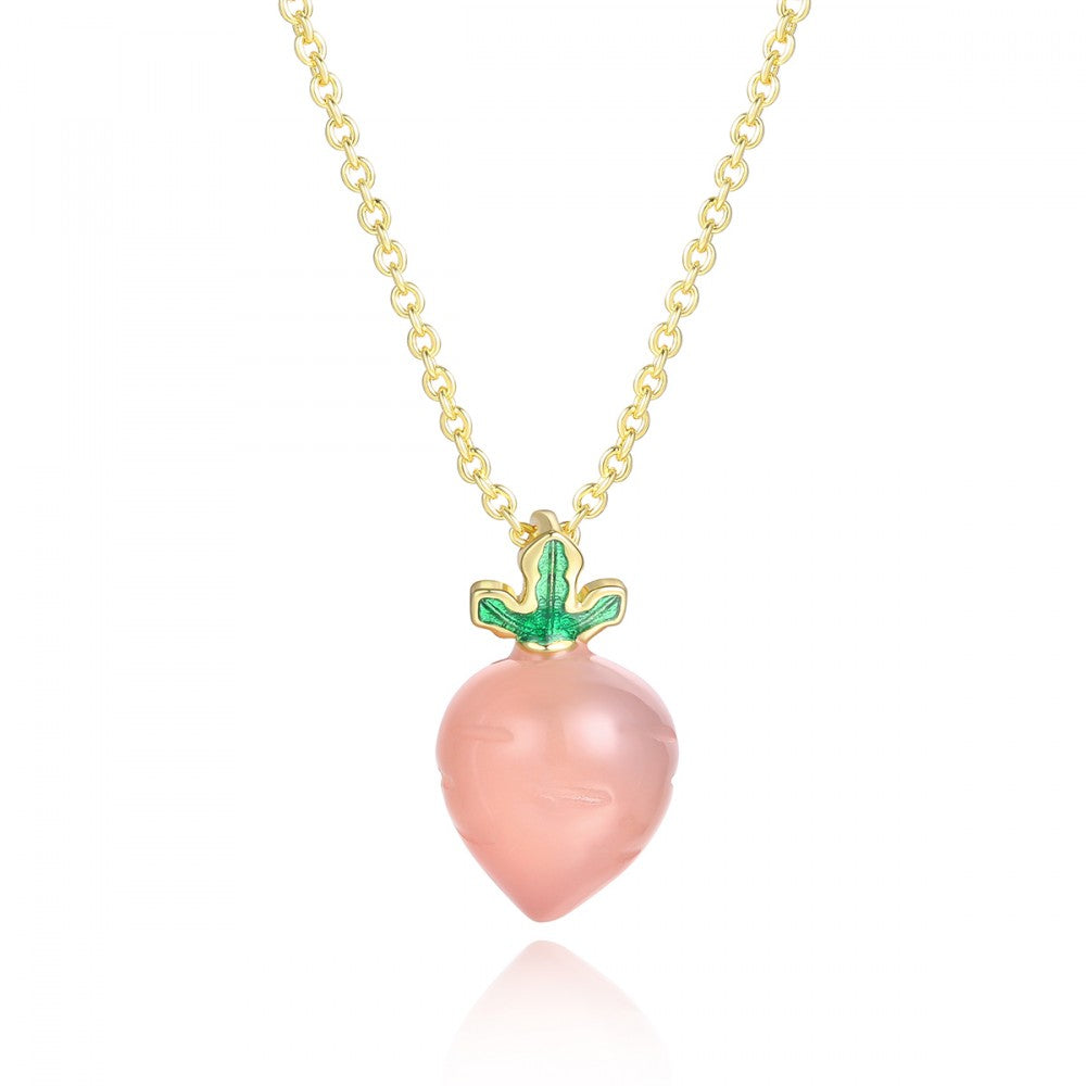 Collar de Aleación Bañado en Oro con Cristal Emporia® Rosa