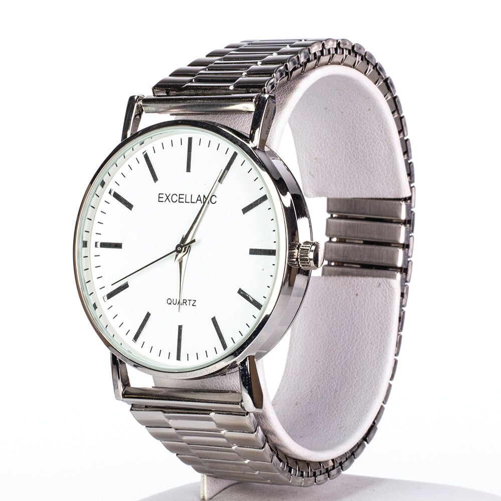 Reloj Excellenc para mujer de color plata con correa de acero inoxidable