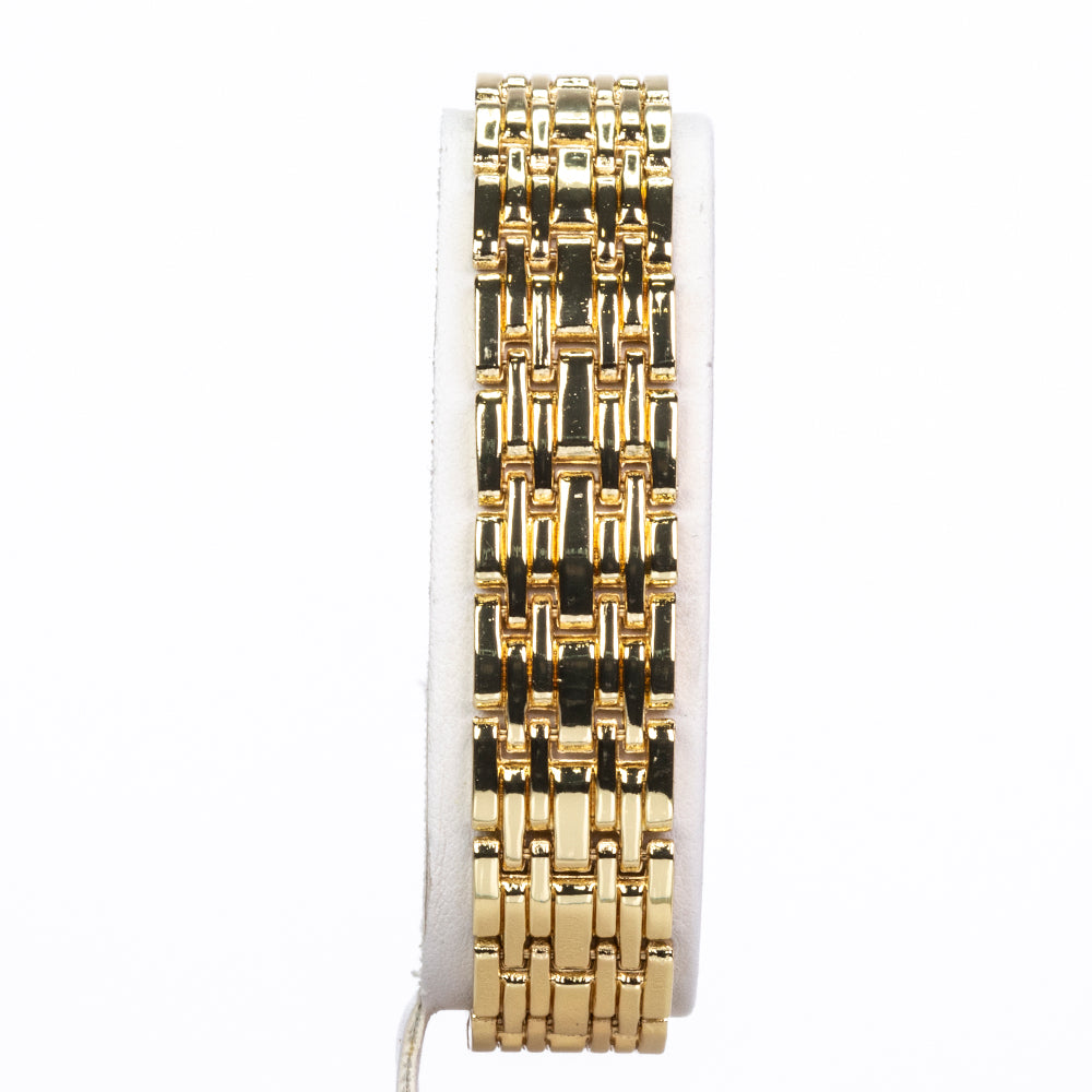Reloj de Aleación Bañado en Oro con Rubí y Cristal Emporia® Blanco ( Pulsera )