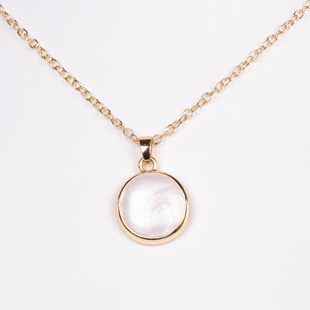 Collar de Aleación Bañado en Oro con Esmalte