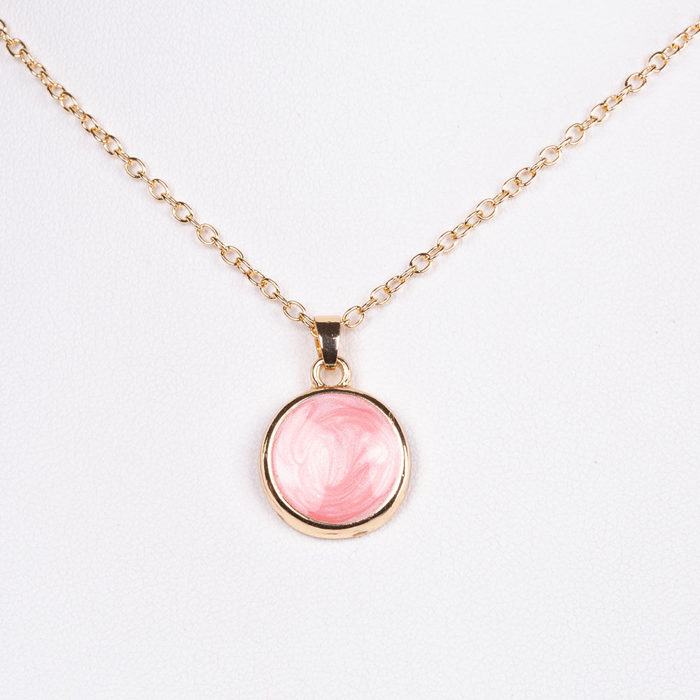 Collar de Aleación Bañado en Oro con Esmalte