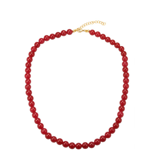 Collar de Aleación Bañado en Oro con Jade