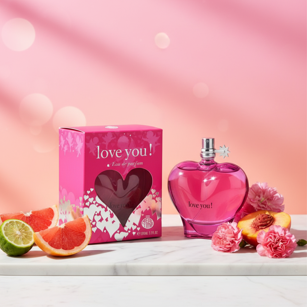 100 ml Eau de Parfum "Love You Pink" Fruity - Fragancia Cítrica para Mujer