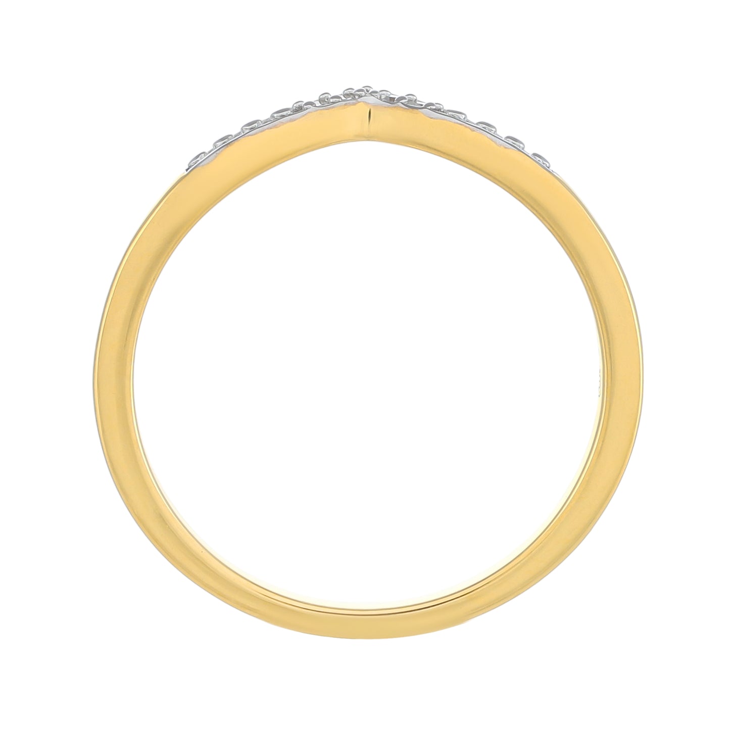 Anillo de Plata Bañada en Oro con Diamante blanco