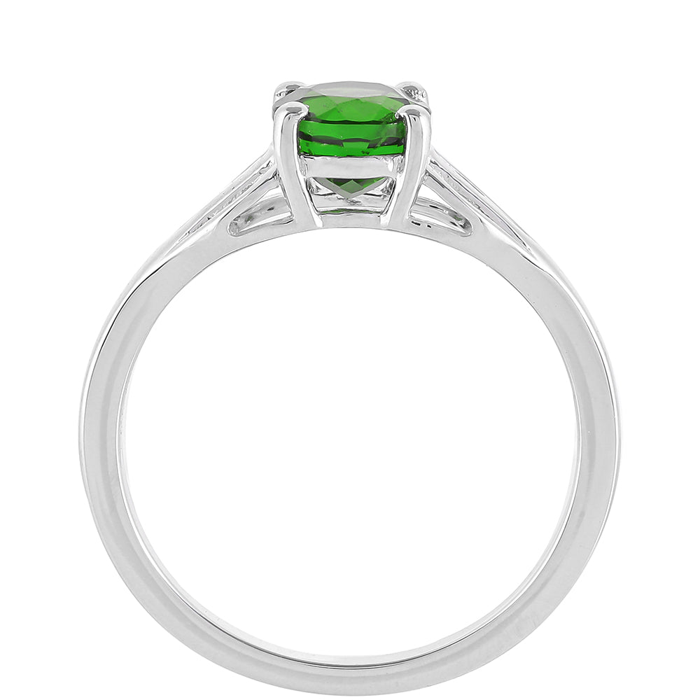 Anillo de Plata con Diópsido de Cromo