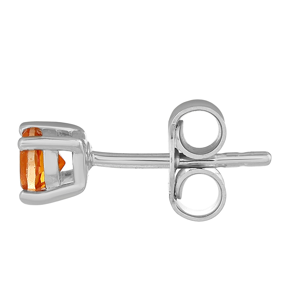 Pendientes de Plata con Cuarzo Padparadscha