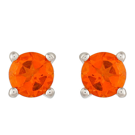 Pendientes de Plata con Cuarzo Padparadscha