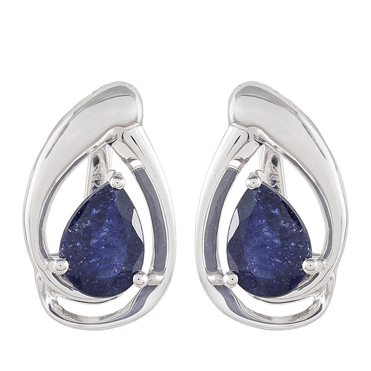 Pendientes de Plata con Zafiro de Tailandia