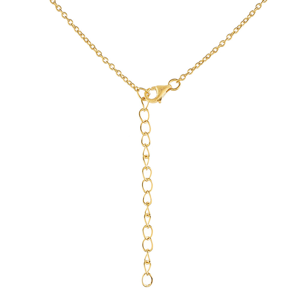 Collar de Plata Bañada en Oro con Perla Barroca Cultivada de Agua Dulce y Topacio Blanco