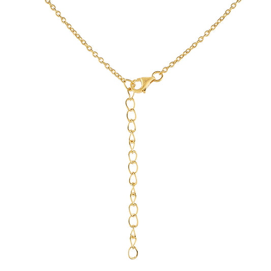 Collar de Plata Bañada en Oro con Perla Barroca Cultivada de Agua Dulce y Topacio Blanco