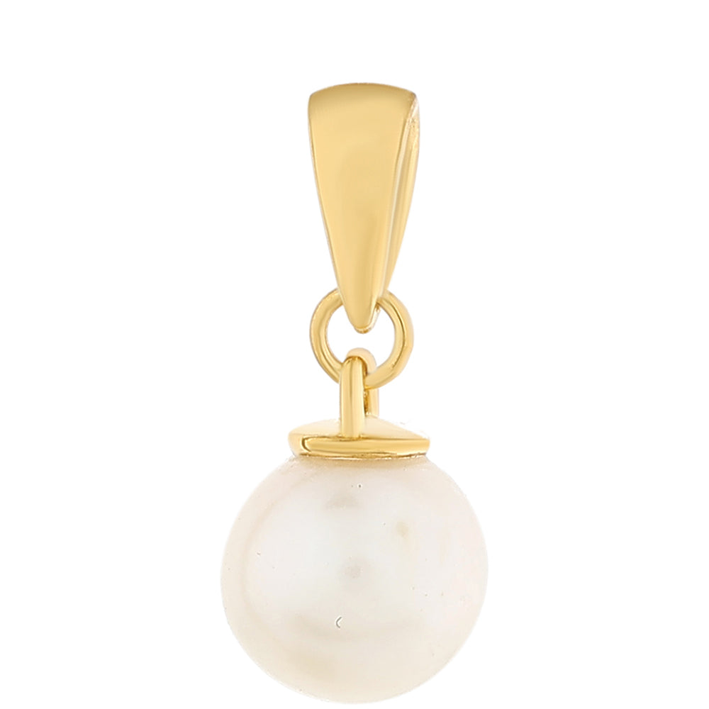 Colgante de Plata Bañada en Oro con Perla Barroca Cultivada de Agua Dulce