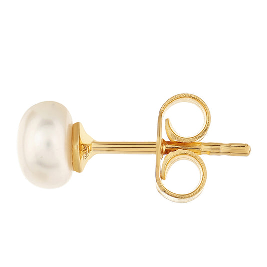 Pendientes de Plata Bañada en Oro con Perla Barroca Cultivada de Agua Dulce