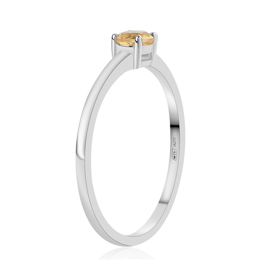 Anillo de Plata con Citrino