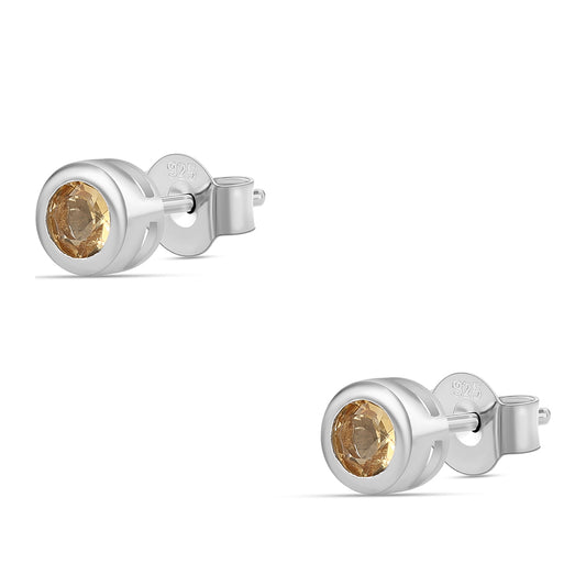 Pendientes de Plata con Citrino