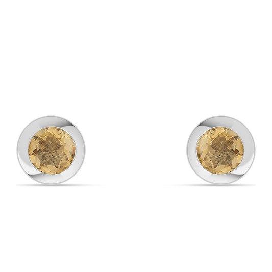 Pendientes de Plata con Citrino