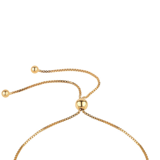 Pulsera de Plata Bañada en Oro con Diamante Verde