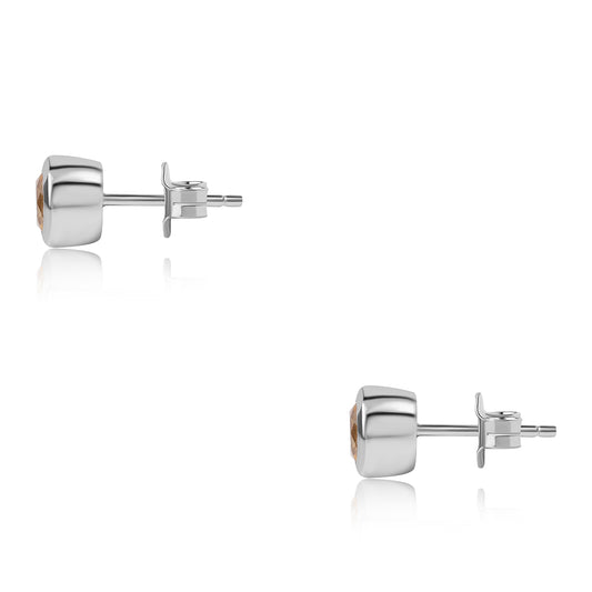 Pendientes de Plata con AA Citrino de Brasil