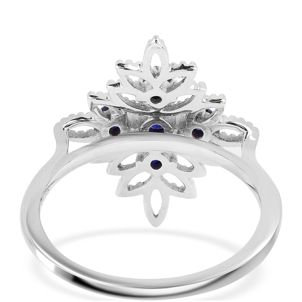 Anillo de Plata con Zafiro Azul Australiano