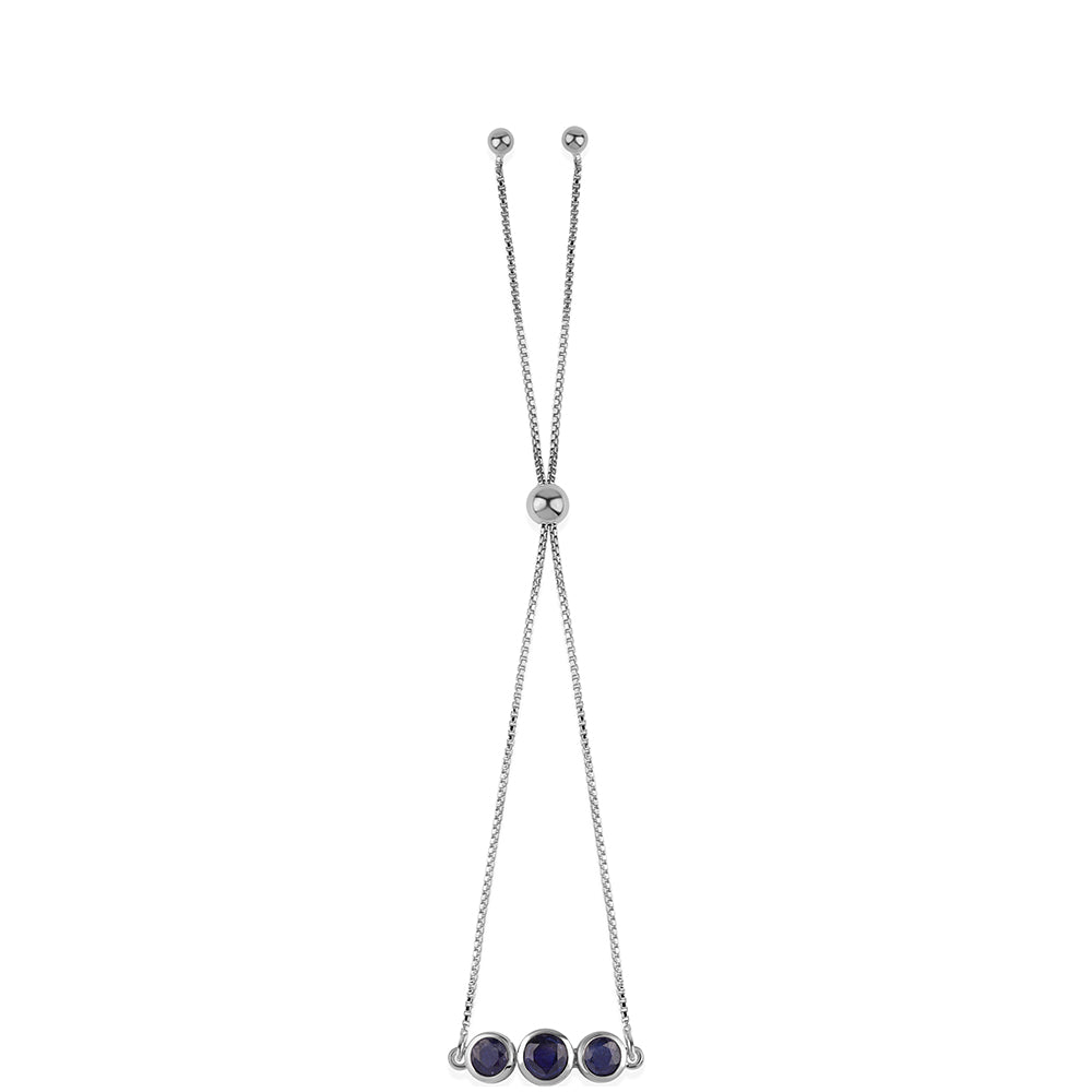 Pulsera de Plata con Zafiro Azul Australiano