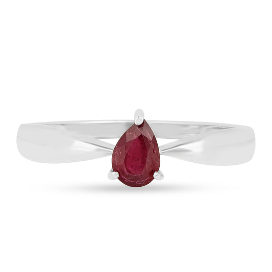 Anillo de Plata con Rubí de Tailandia