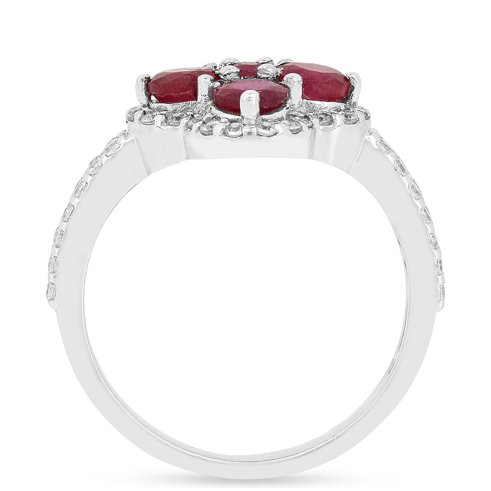 Anillo de Plata con Rubí de Tailandia