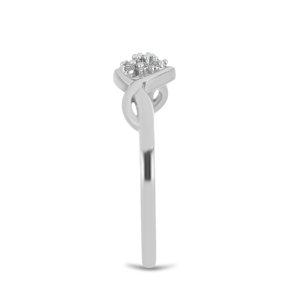 Anillo de Plata con Diamante blanco