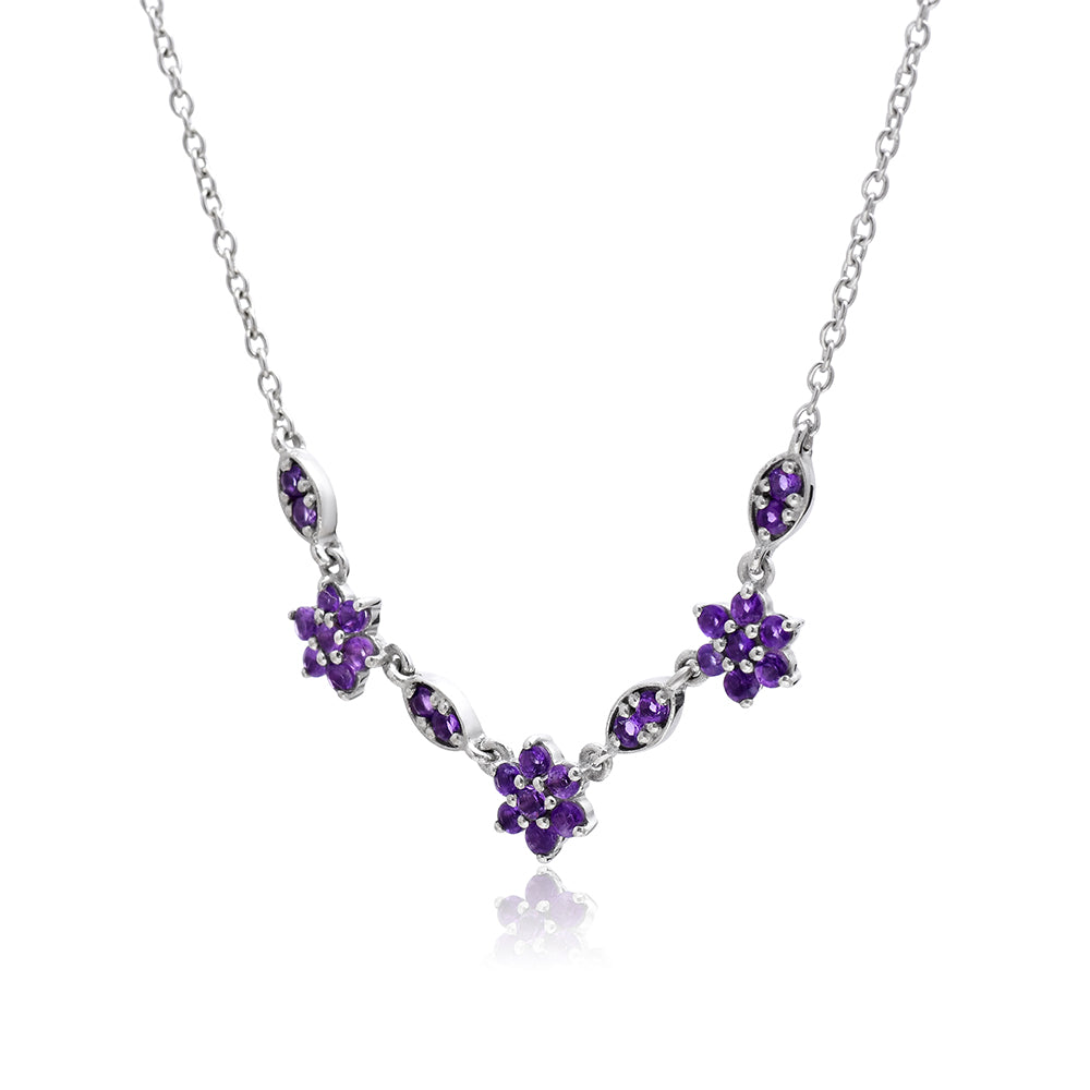 Collar de Plata con Amatista de Marruecos