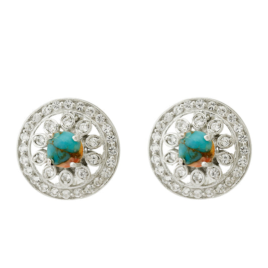 Pendientes de Plata con Turquesa Ostra