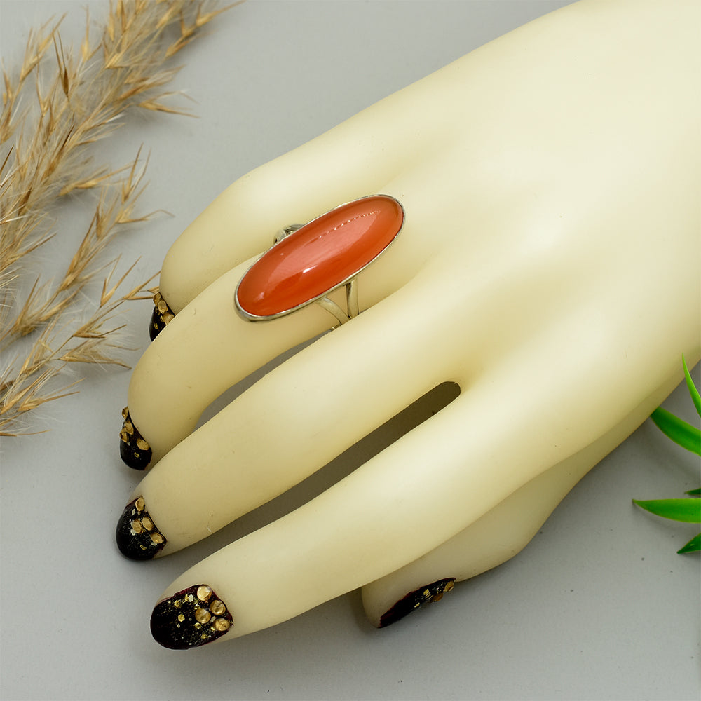 Anillo de Plata con Ágata Roja