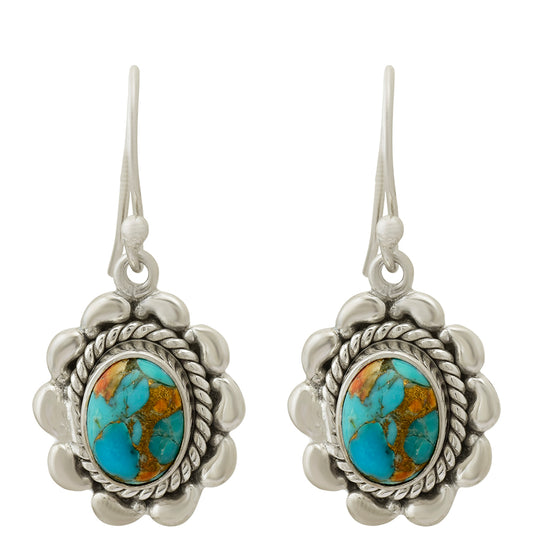Pendientes de Plata con Turquesa Ostra