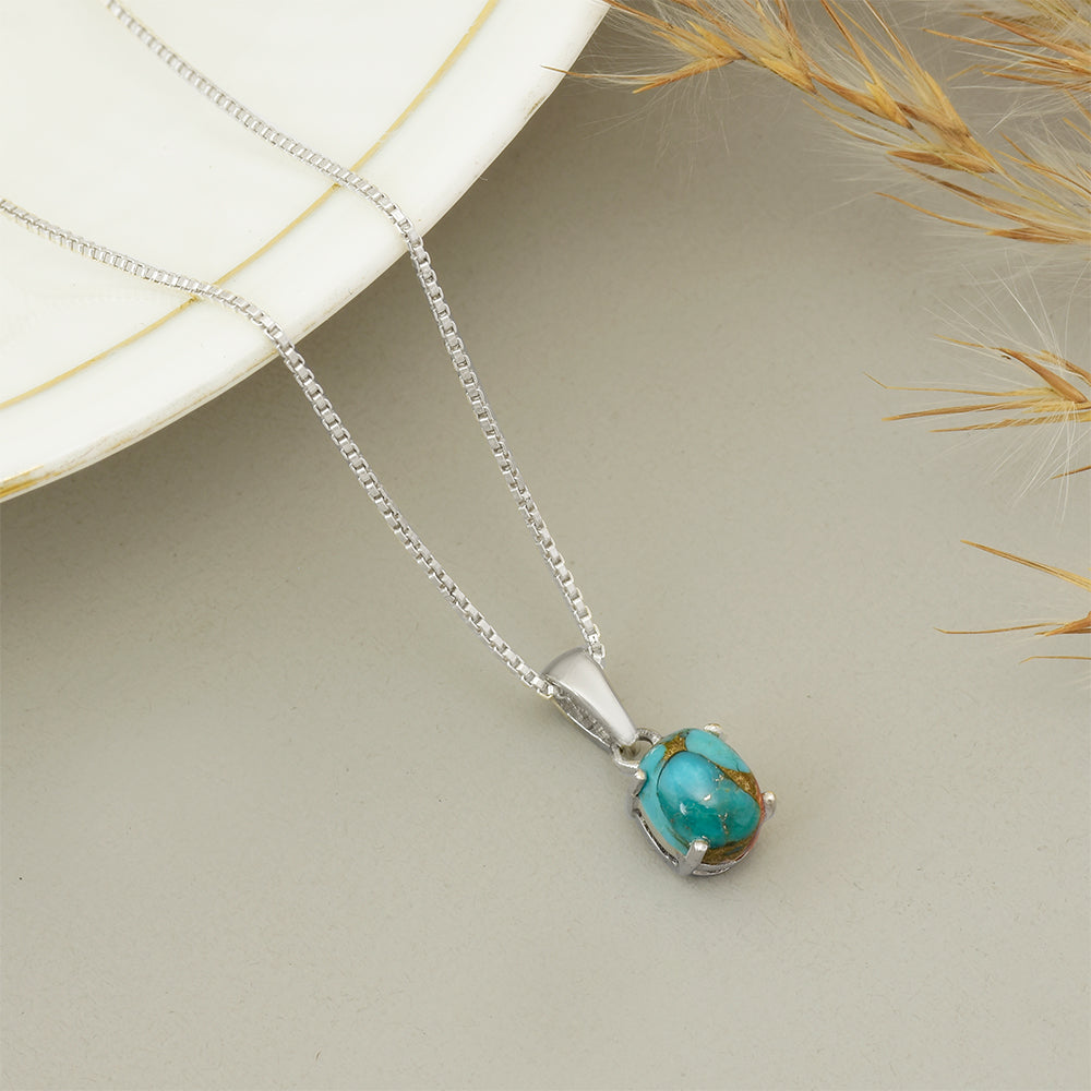 Colgante de Plata con Turquesa Ostra