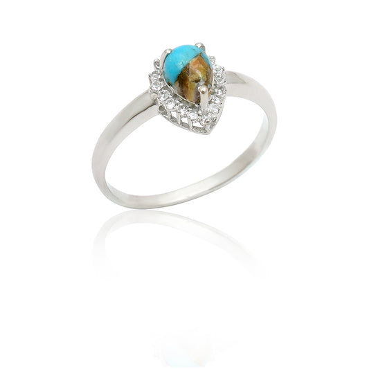 Anillo de Plata con Turquesa Ostra