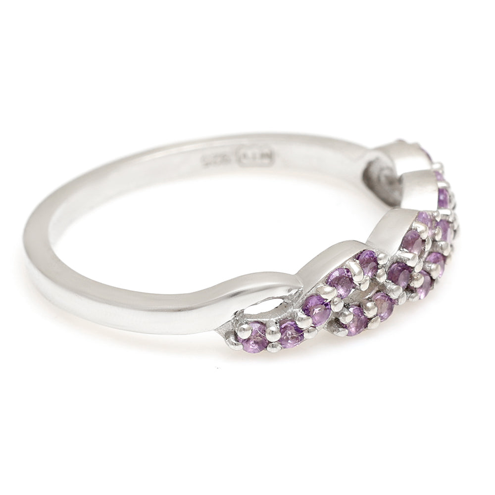Anillo de Plata con Amatista de Brasil
