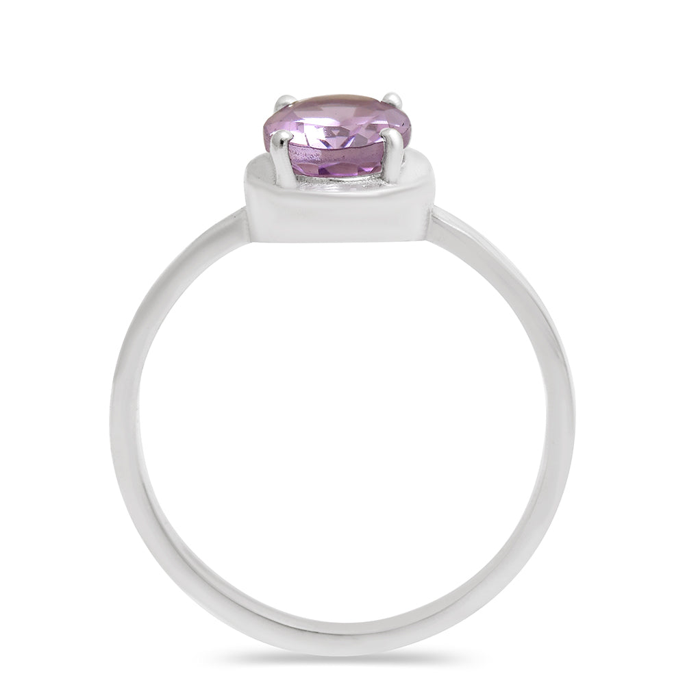 Anillo de Plata con Amatista de Brasil