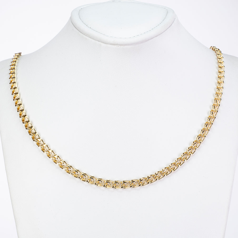 Conjunto de Aleación Bañado en Oro ( Collar +Pulsera )