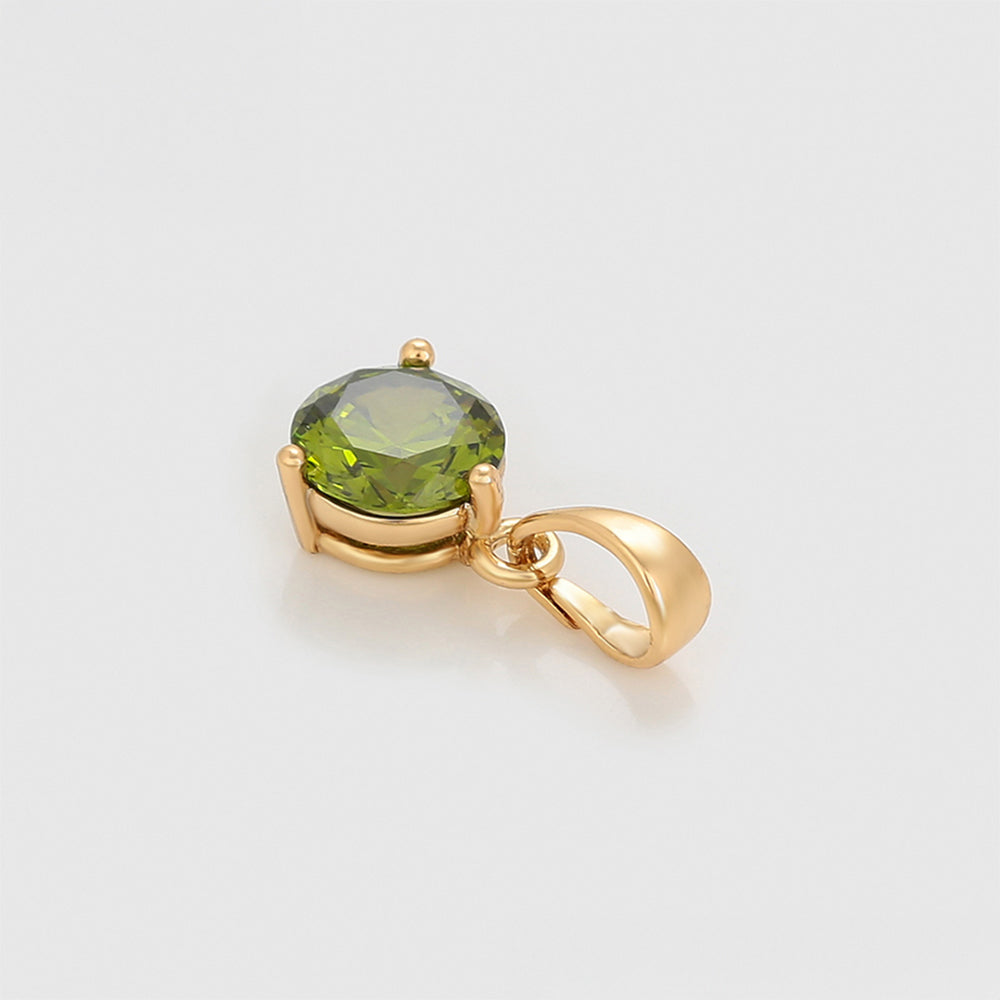Colgante de Aleación Bañado en Oro con Cristal Emporia® Verde