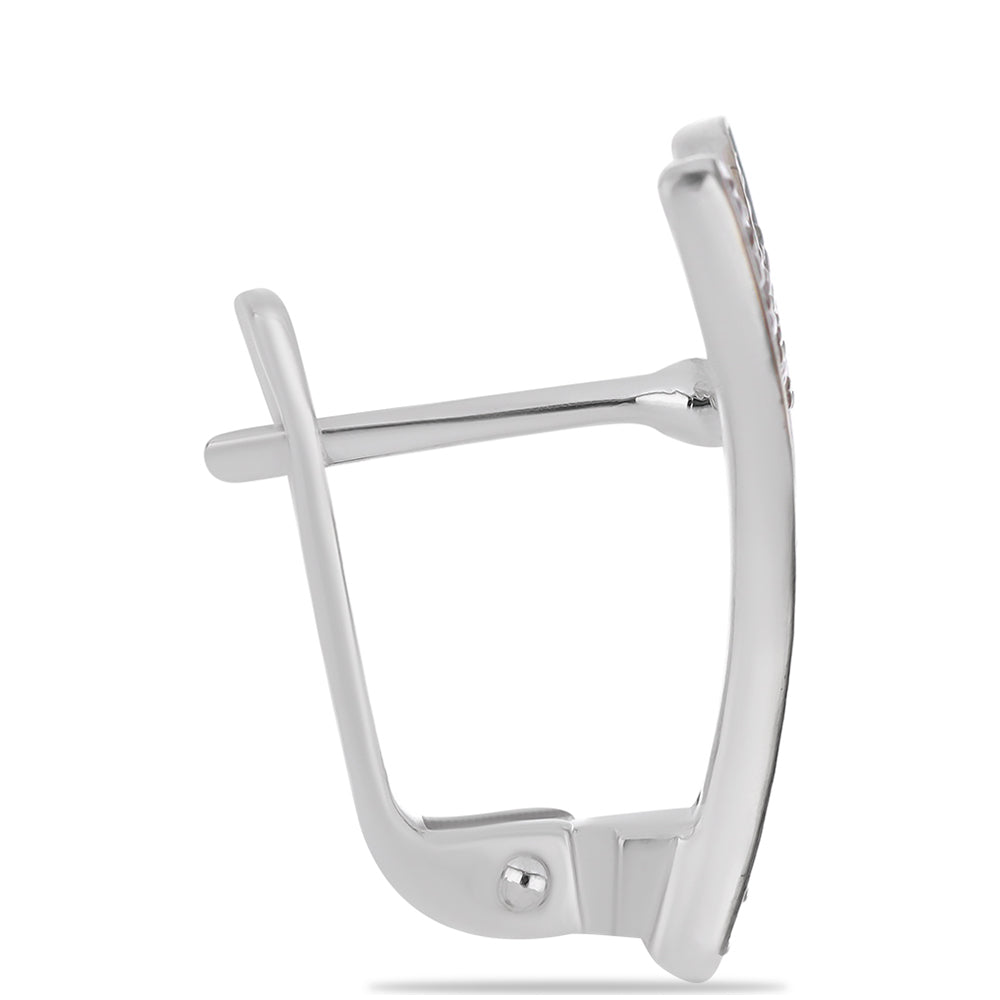 Pendientes de Plata con Diamante Verde