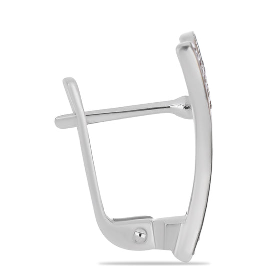 Pendientes de Plata con Diamante Verde