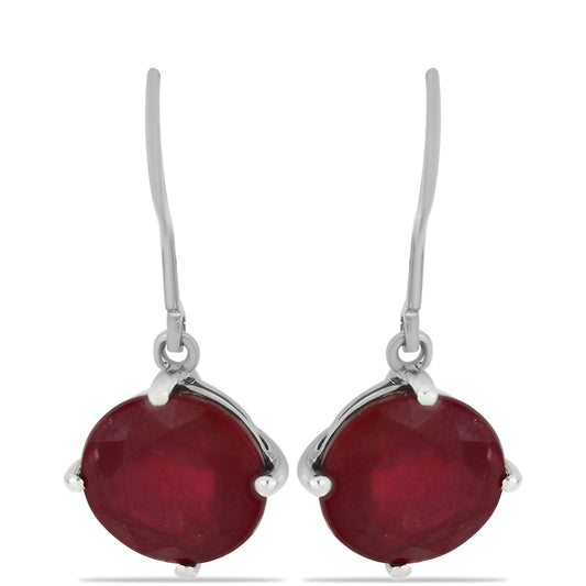 Pendientes de Plata con Rubí de Madagascar