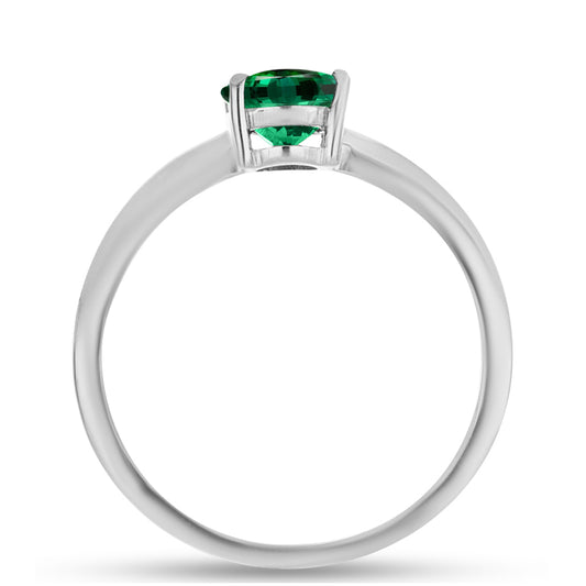 Anillo de Plata con Turmalina Verde
