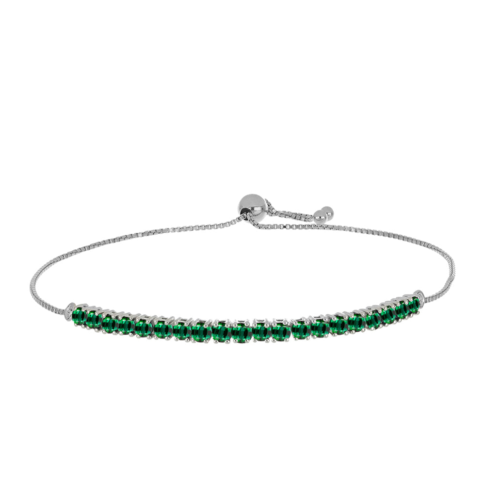 Pulsera de Plata con Turmalina Verde