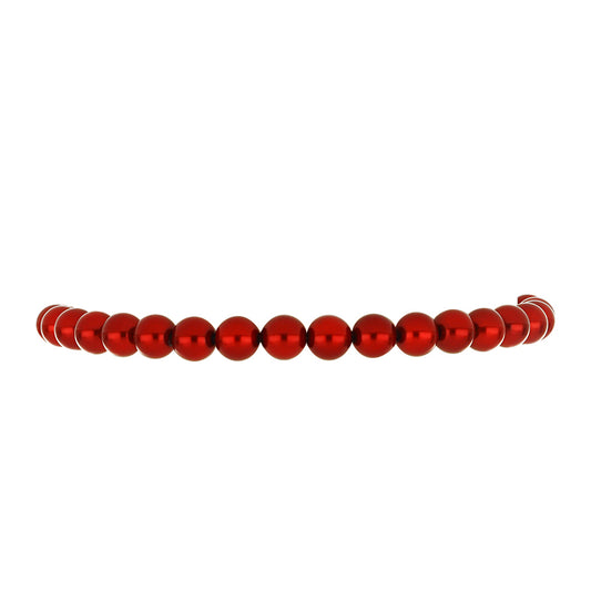 Pulsera de Plata Bañada en Oro con Perla roja de río