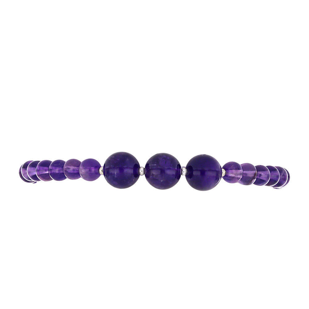 Pulsera de Plata con Amatista de Marruecos