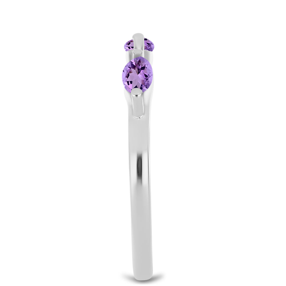 Anillo de Plata con Amatista Rosa de Francia