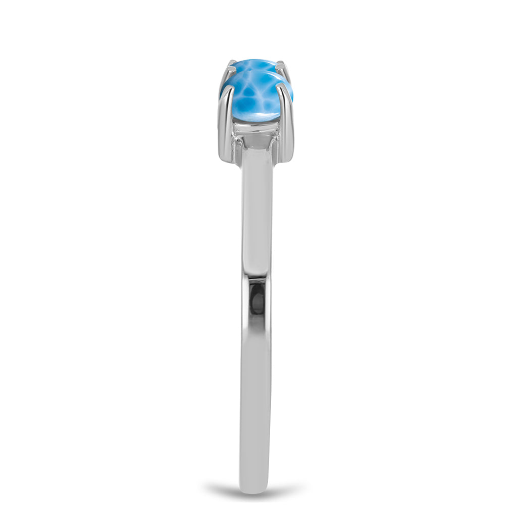 Anillo de Plata con Larimar de Barahona