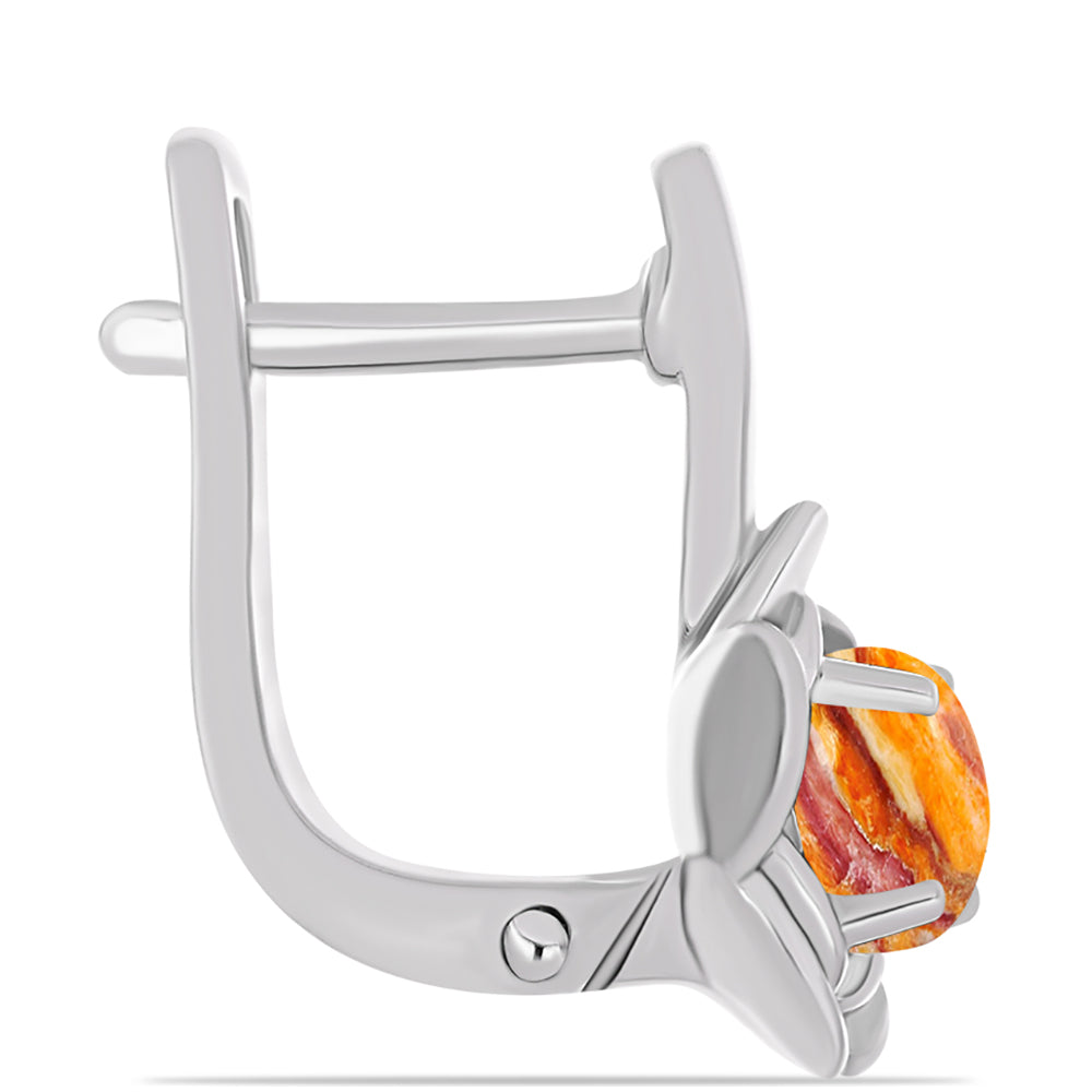 Pendientes de Plata con Jaspe Garra de León